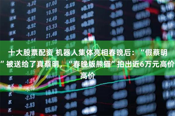 十大股票配资 机器人集体亮相春晚后：“假蔡明”被送给了真蔡明，“春晚版熊猫”拍出近6万元高价