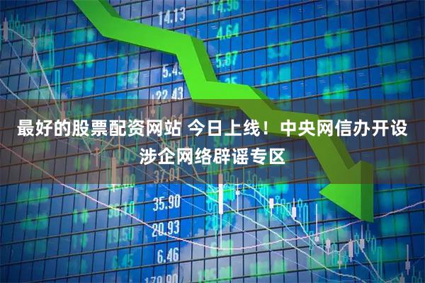最好的股票配资网站 今日上线！中央网信办开设涉企网络辟谣专区